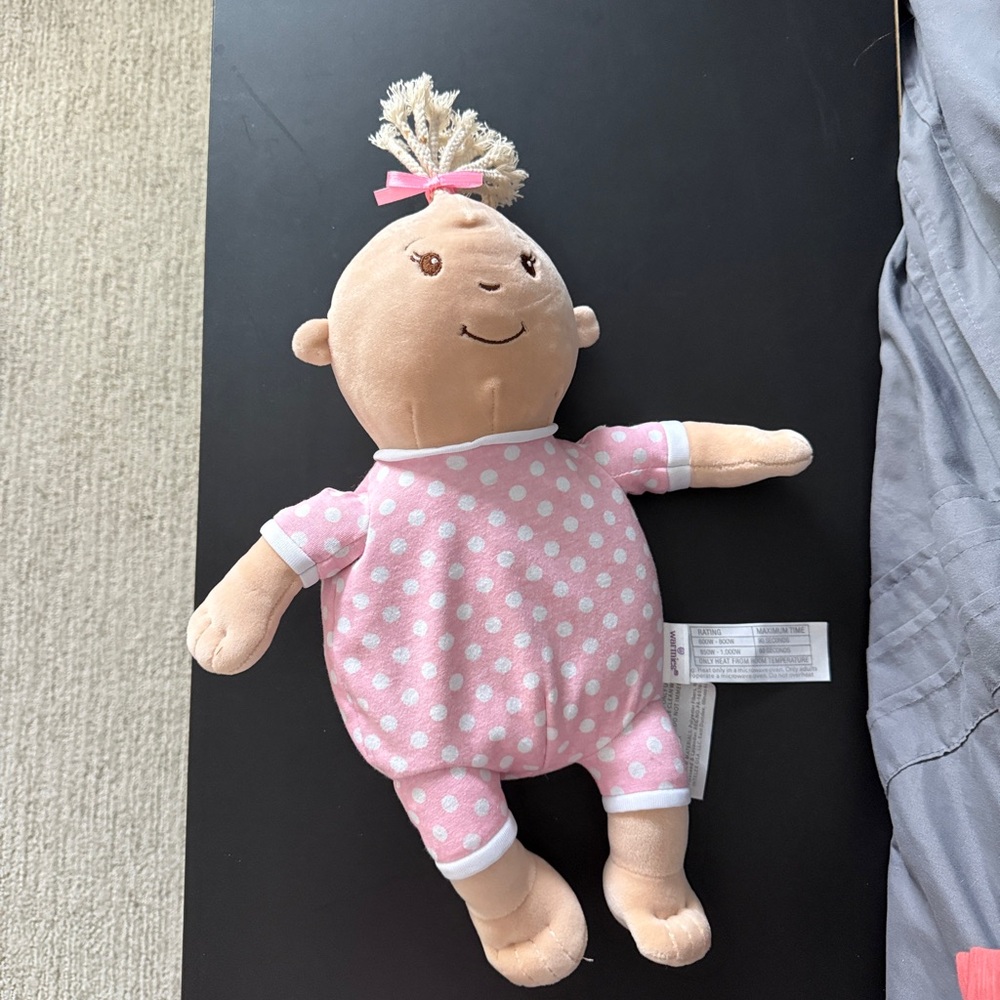 Pink Polka Dot Plush Warmies Doll
